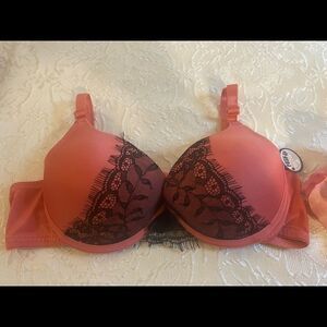 🛍Inteco Intimates 2 pc lace push Up Bras & panty Set